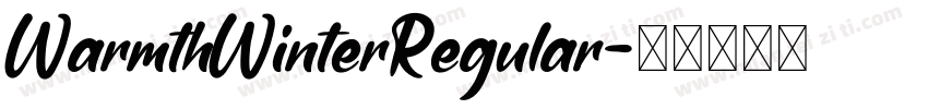 WarmthWinterRegular字体转换