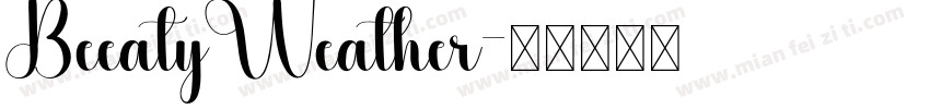 BeeatyWeather字体转换
