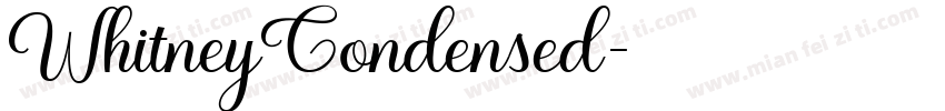 WhitneyCondensed字体转换