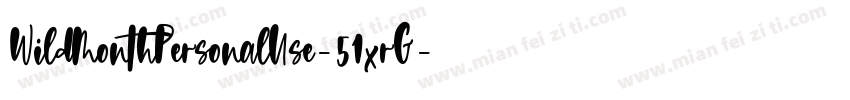 WildMonthPersonalUse-51xrG字体转换