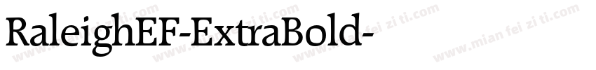 RaleighEF-ExtraBold字体转换