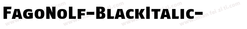 FagoNoLf-BlackItalic字体转换