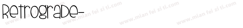 Retrograde字体转换