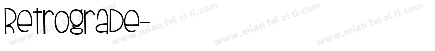 Retrograde字体转换