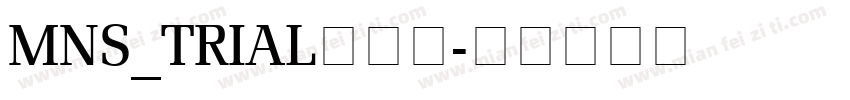 MNS_TRIAL转换器字体转换