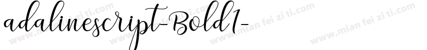 adalinescript-BoldI字体转换