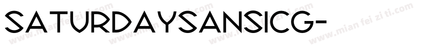SaturdaySansICG字体转换