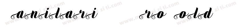 CanilariW00-ProBoldI字体转换
