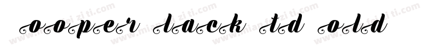 CooperBlackStdBoldI字体转换
