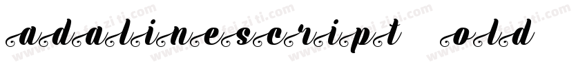 adalinescript-BoldI字体转换
