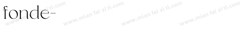 fonde字体转换