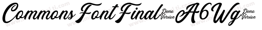 CommonsFontFinal-A6Wg字体转换