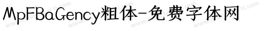 MpFBaGency粗体字体转换
