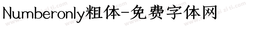 Numberonly粗体字体转换