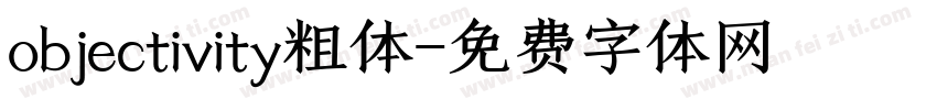 objectivity粗体字体转换