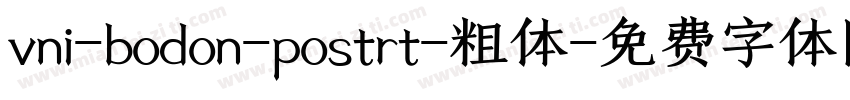 vni-bodon-postrt-粗体字体转换
