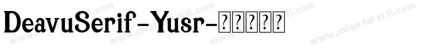 DeavuSerif-Yusr字体转换