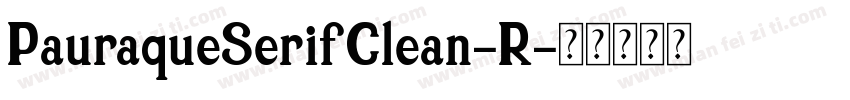 PauraqueSerifClean-R字体转换