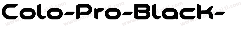 Colo-Pro-Black字体转换
