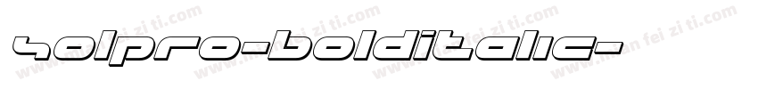 SolPro-BoldItalic字体转换