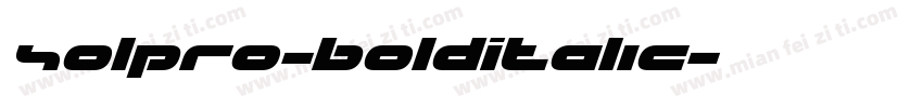 SolPro-BoldItalic字体转换