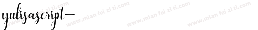 yulisascript字体转换