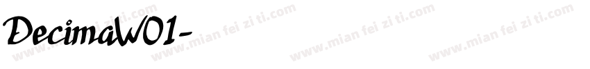 DecimaW01字体转换