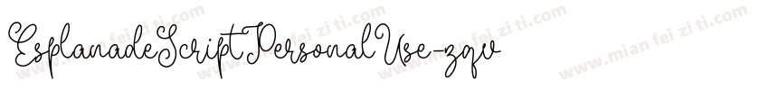 EsplanadeScriptPersonalUse-zqv3字体转换