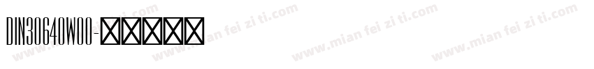 DIN30640W00字体转换
