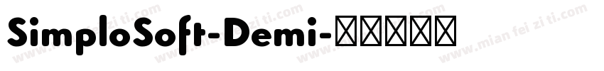 SimploSoft-Demi字体转换