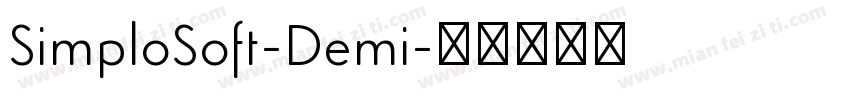 SimploSoft-Demi字体转换