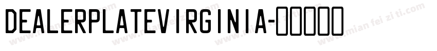 DealerplateVirginia字体转换