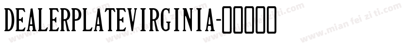DealerplateVirginia字体转换