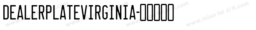 DealerplateVirginia字体转换
