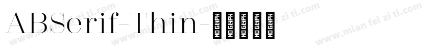 ABSerif-Thin字体转换