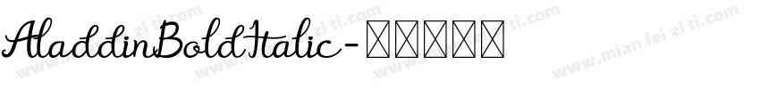 AladdinBoldItalic字体转换