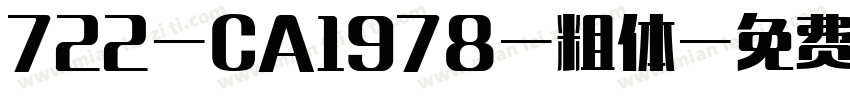 722-CA1978-粗体字体转换