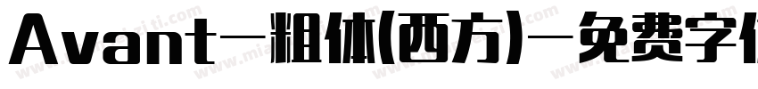 Avant-粗体(西方)字体转换