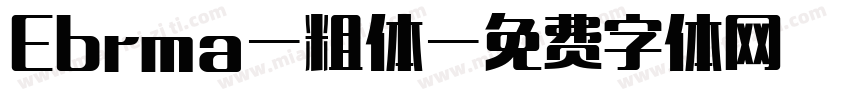 Ebrma-粗体字体转换