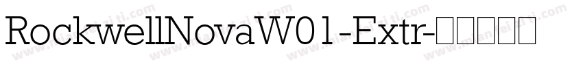 RockwellNovaW01-Extr字体转换