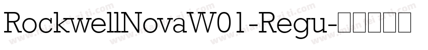 RockwellNovaW01-Regu字体转换