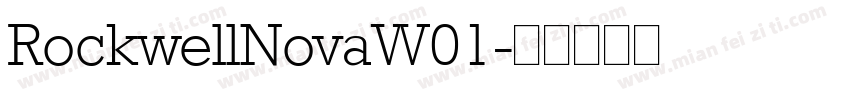 RockwellNovaW01字体转换