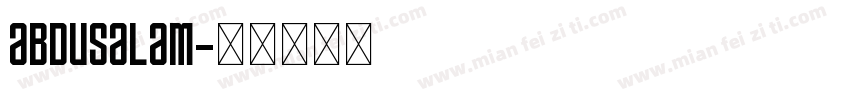 abdusalam字体转换