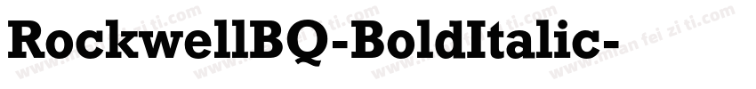 RockwellBQ-BoldItalic字体转换