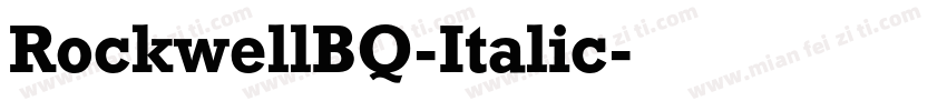 RockwellBQ-Italic字体转换