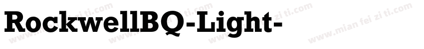 RockwellBQ-Light字体转换
