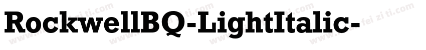 RockwellBQ-LightItalic字体转换