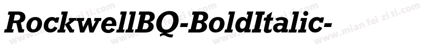 RockwellBQ-BoldItalic字体转换
