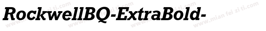 RockwellBQ-ExtraBold字体转换