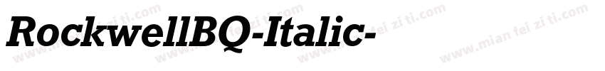 RockwellBQ-Italic字体转换